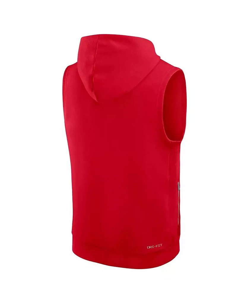 NIKE Men's Red Kansas City Chiefs Sideline Performance Sleeveless Pullover Hoodie 3