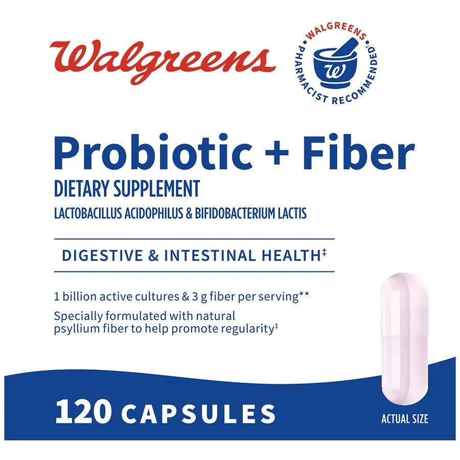 Walgreens Probiotic + Fiber Capsules 2