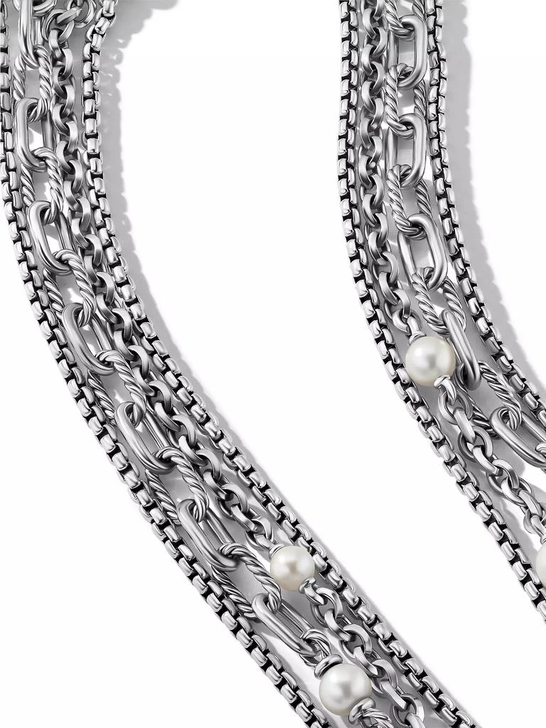 David Yurman DY Madison Pearl Multi-Row Chain Necklace In Sterling Silver 3