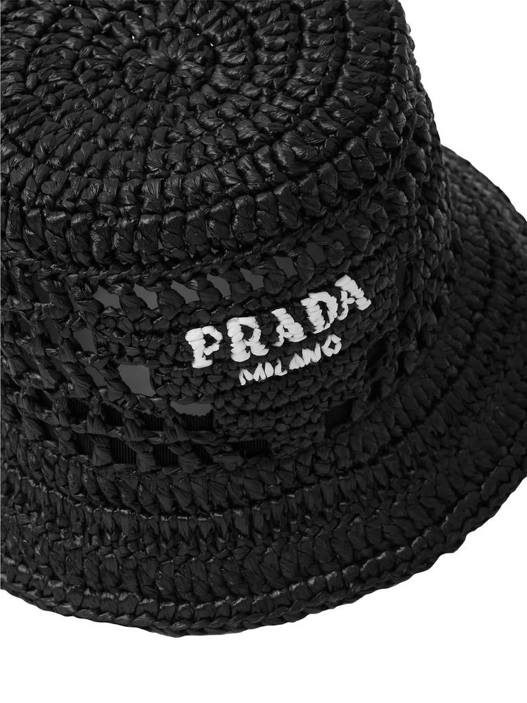 Prada Raffia Bucket Hat 4