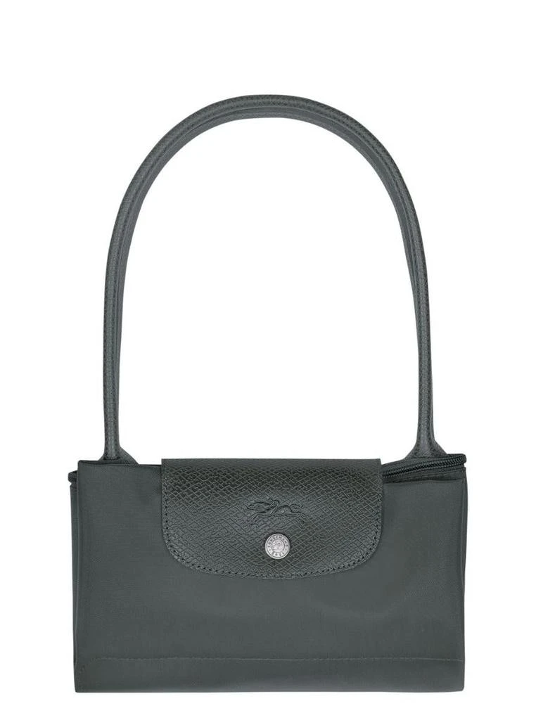 Longchamp 'Le Pliage Energy M' Grey Tote Bag With Engraved Logo In Recycled Canvas Woman 4