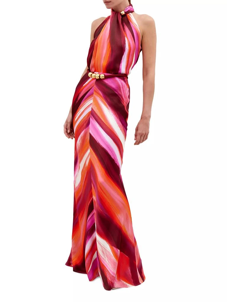 Silvia Tcherassi Laurina Abstract Satin Maxi-Skirt 2