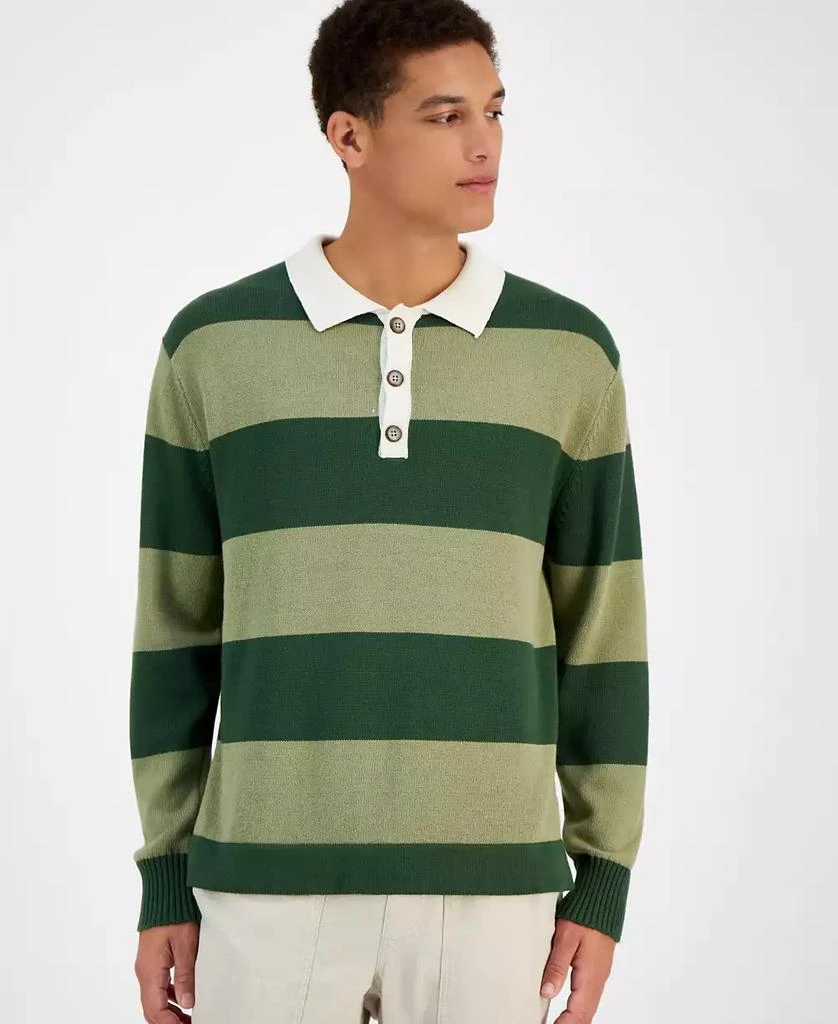 Sun + Stone Men's Stripe Polo Sweater, Created for Macy's 1