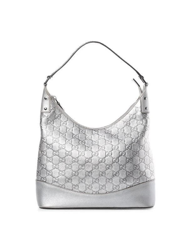 Gucci Metallic GG Leather Hobo Bag 1