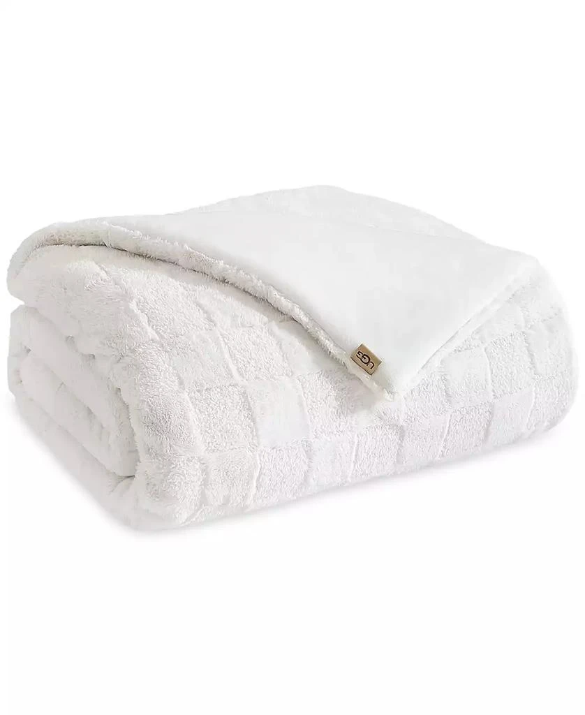 UGG CLOSEOUT! Quad Plush Tonal Check 2-Pc. Comforter Set 4