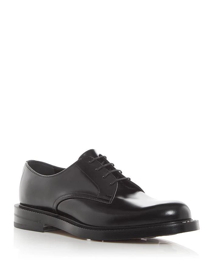 Gucci Men Dress Shoes Lace Up Plain How Derby Size 8.5 D Gucci Men Size UK 8D US 8.5 Black Leather Plain Toe Derby  main image 4