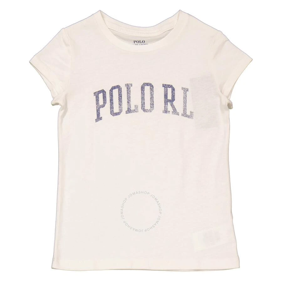 Ralph Lauren Girls Deckwash White Graphic Cotton T-Shirt 1