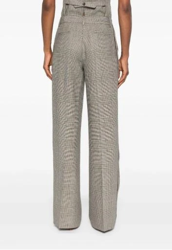 Parosh BROWN HOUNDSTOOTH TROUSERS WITH STRIPES 3