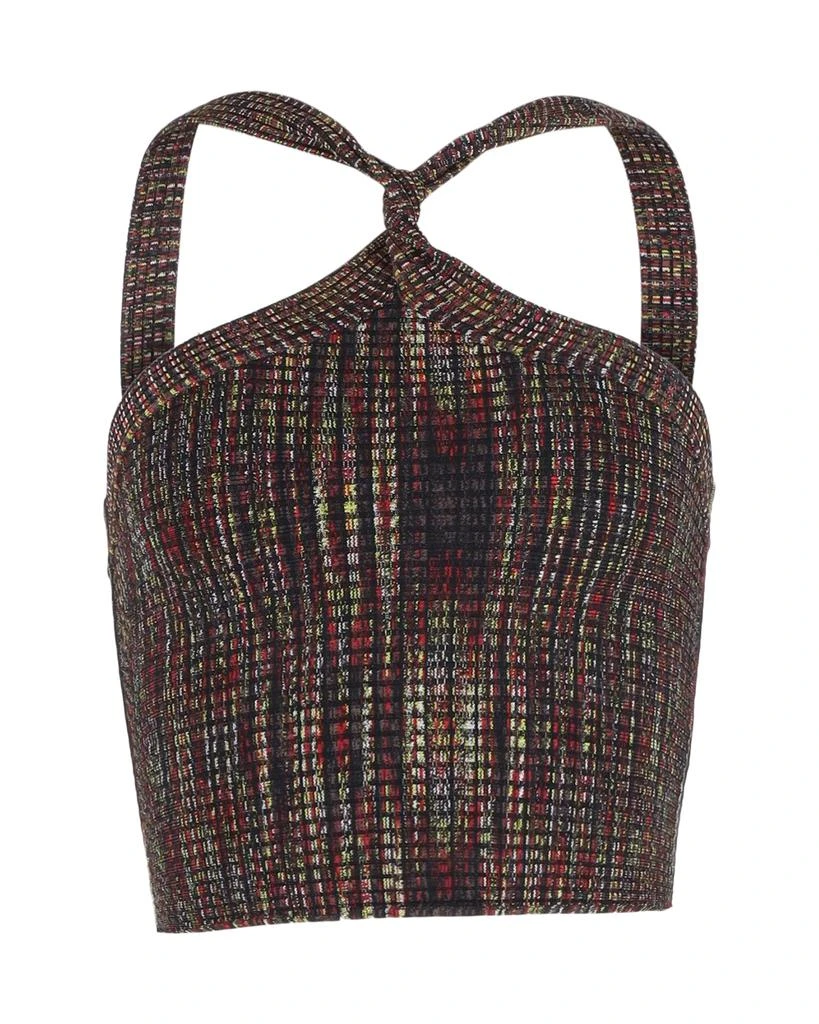 Alexander Wang T by  Halter Crop Top in Multicolor Rayon 1