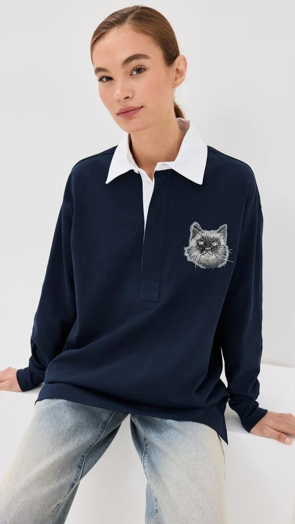 Stella McCartney Cat Oversized Rugby Polo Shirt 1
