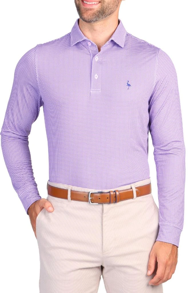 TailorByrd Houndstooth Print Performance Polo 3