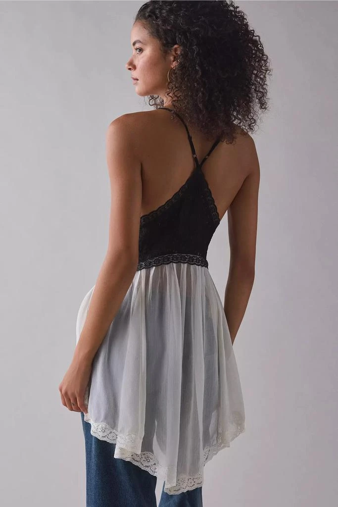 Out From Under Out From Under Cassandra Sheer Lace + Mesh Hanky Hem Slip 4