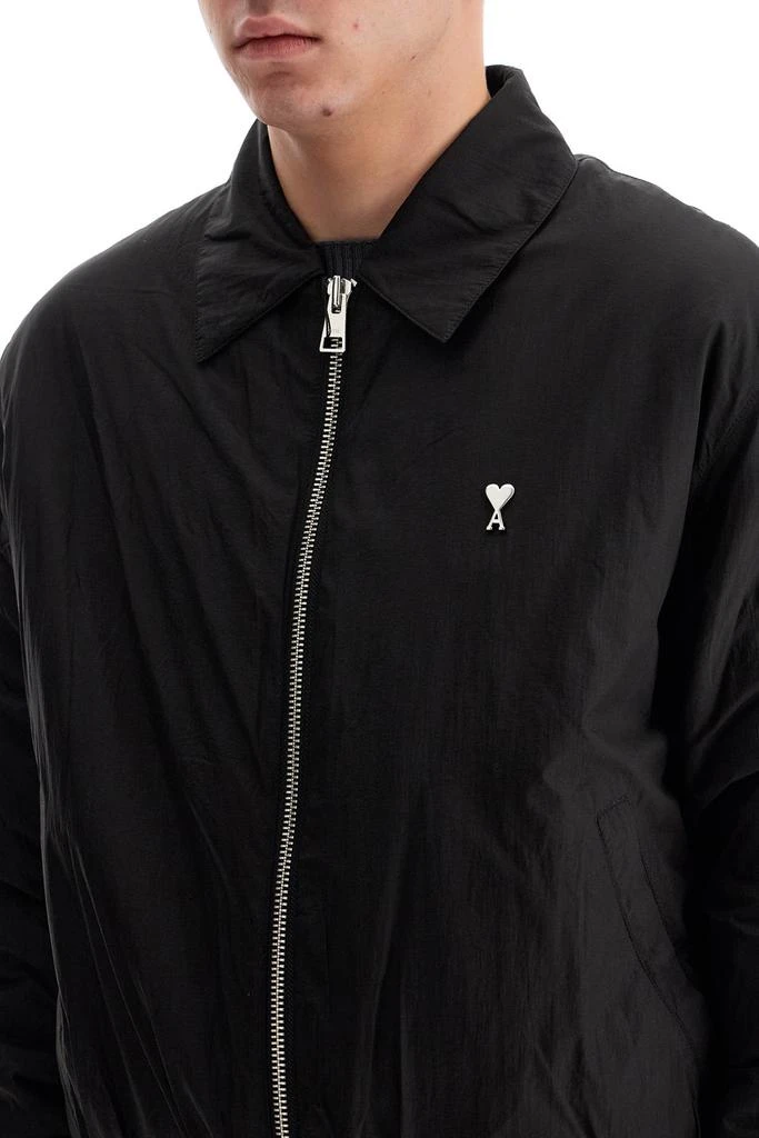 AMI Crumpled Canvas Bomber Jacket 4