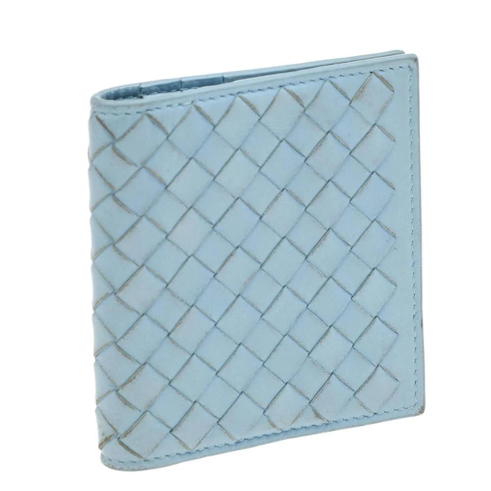 Bottega Veneta Bottega Veneta Light Blue Intrecciato Leather Wallet 4