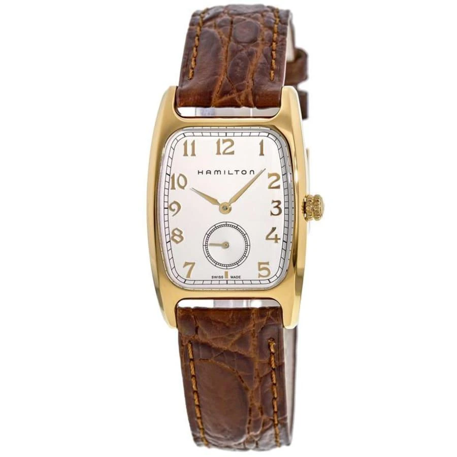 Hamilton American Classic Boulton Quartz White Dial Leather Strap Men's Watch H13431553 1