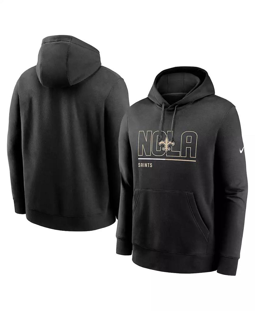 NIKE Men's Black New Orleans Saints City Code Club Fleece Pullover Hoodie