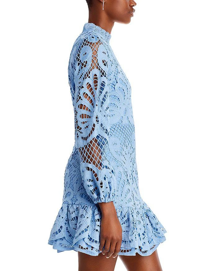 AQUA Long Sleeve Lace Dress - Exclusive 5