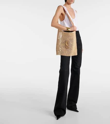 Yves Saint Laurent Oxalis crochet raffia shoulder bag 5
