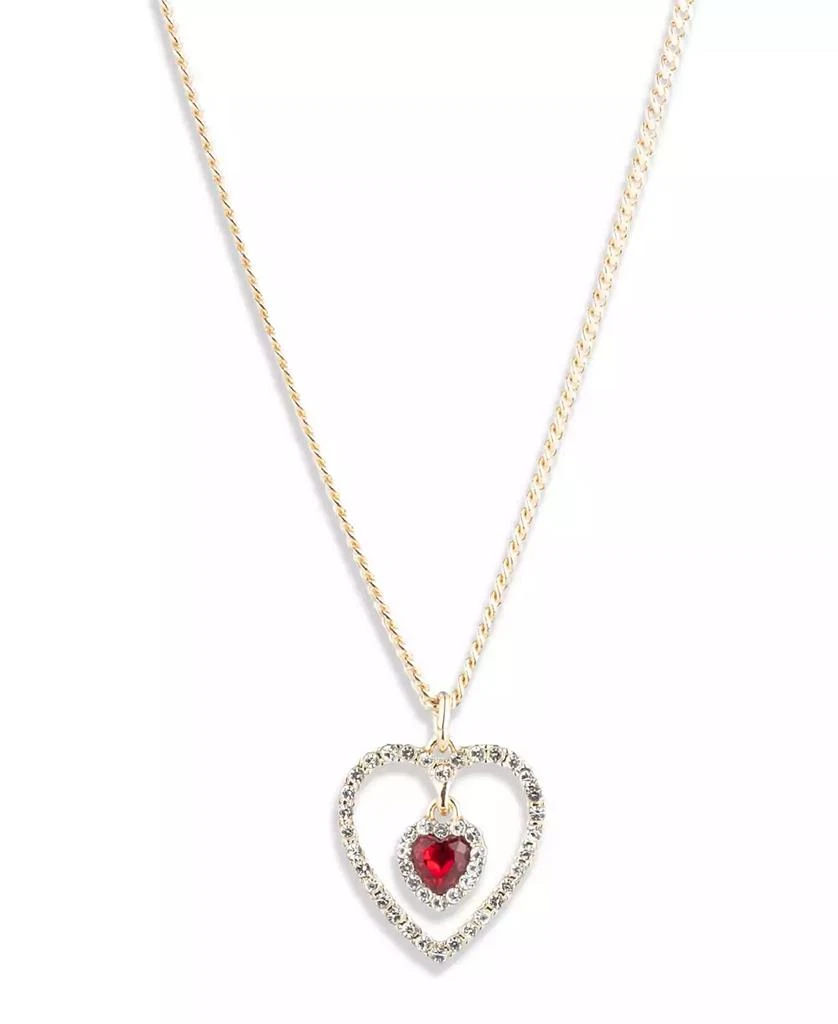 Givenchy Glass Stone Gold-Tone Siam Heart Pendant Necklace