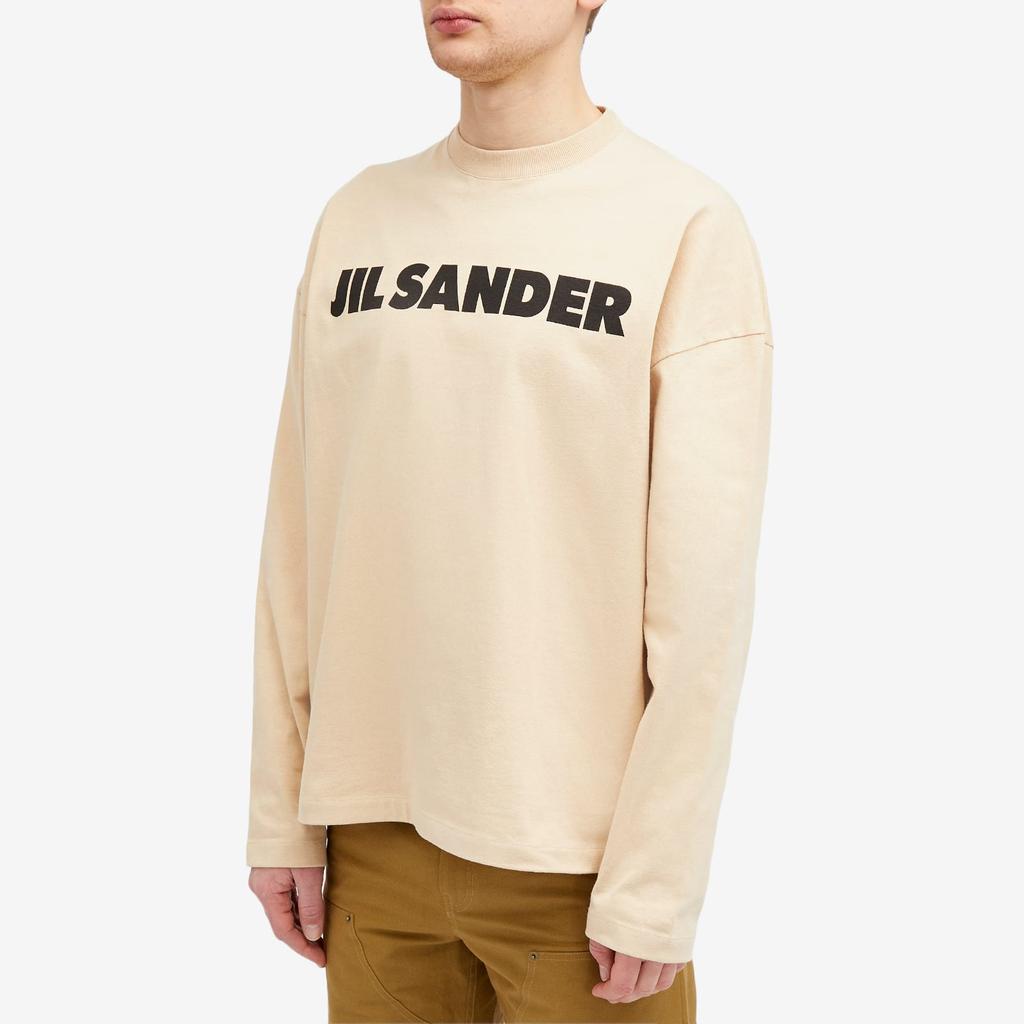 【関税＆送料込み】Jil Sander Long Sleeves Logo T-Shirt Jil Sander - long sleeve cotton t-shirt Ivory - The Corner