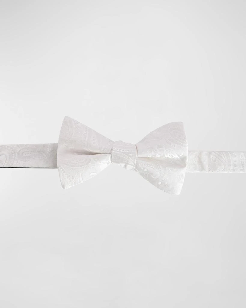 Trafalgar Men's Banbury Tonal Paisley Silk Bow Tie 1