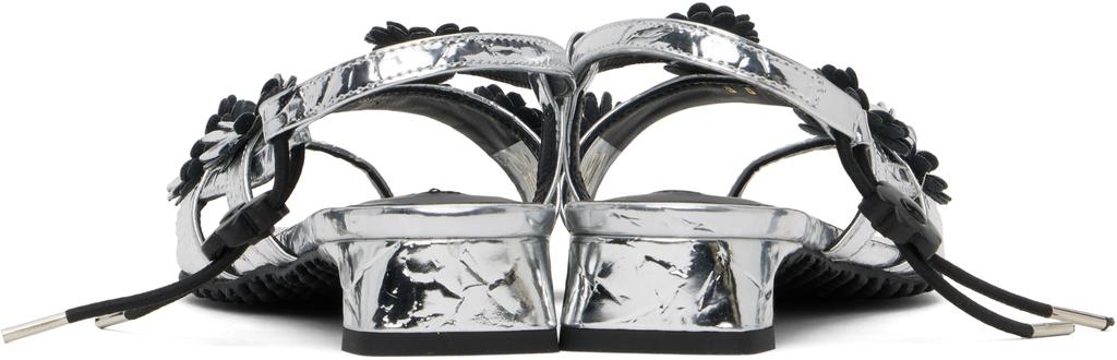 CECILIE BAHNSEN Silver Arna Heeled Sandals
