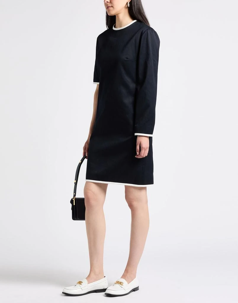 thom browne black dress Women's Silk Moire Boat Neck Column Dress in Black Size 38