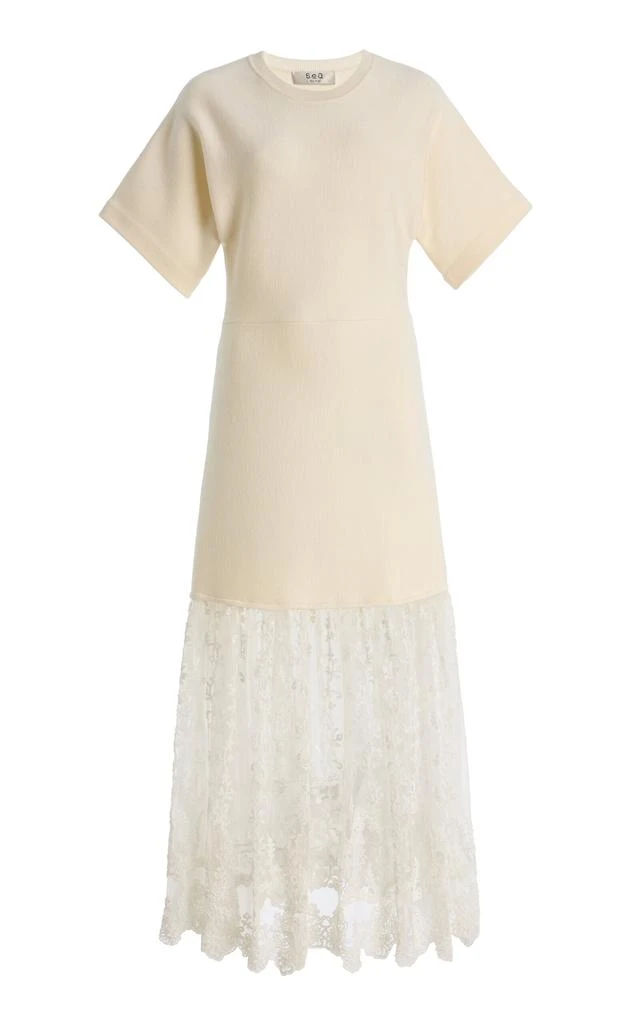 Sea Sea Exclusive Diane Lace-Trimmed Knit Midi Dress - Moda Operandi -  Dresses & Skirts