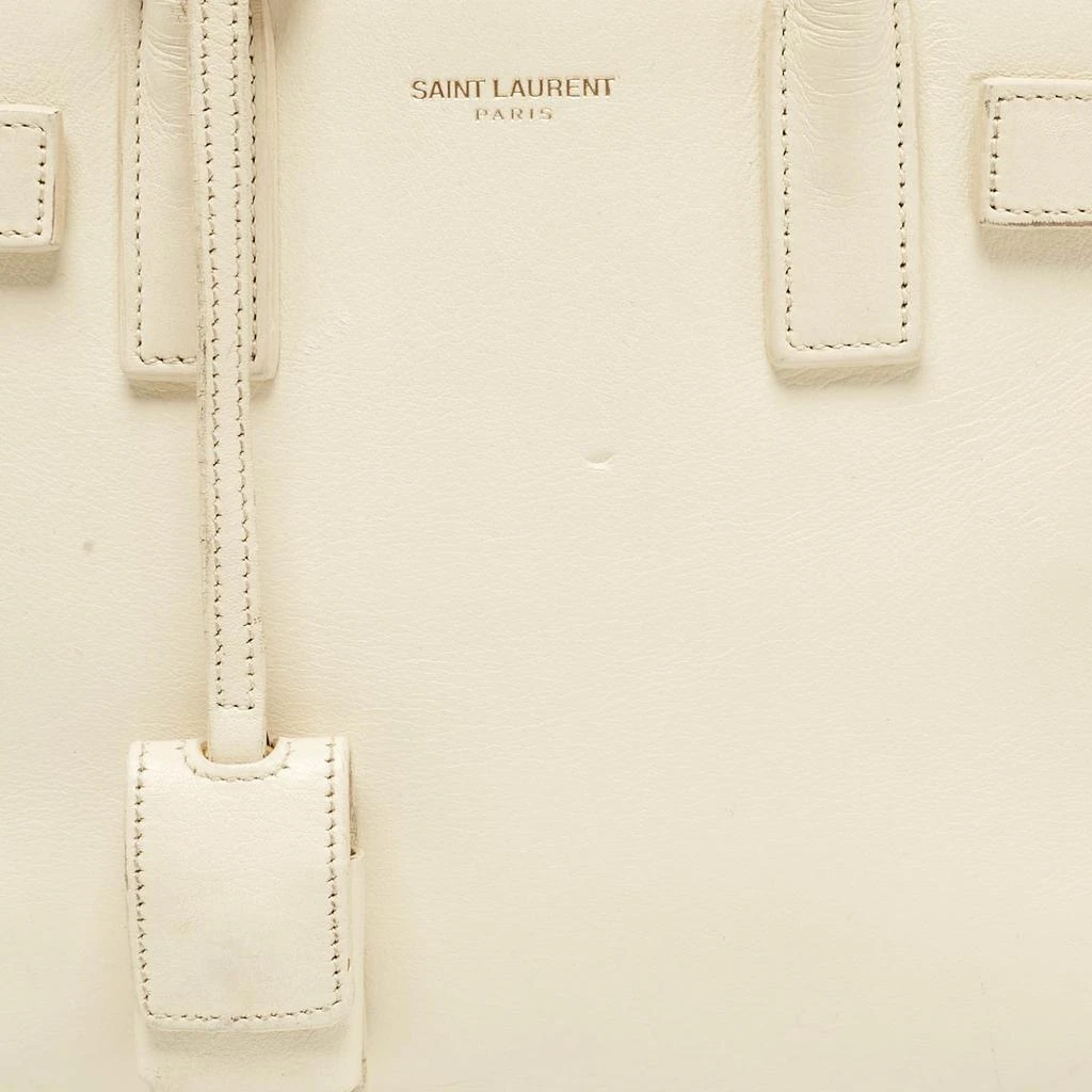 Yves Saint Laurent Saint Laurent Cream Leather Nano Classic Sac De Jour Tote 5
