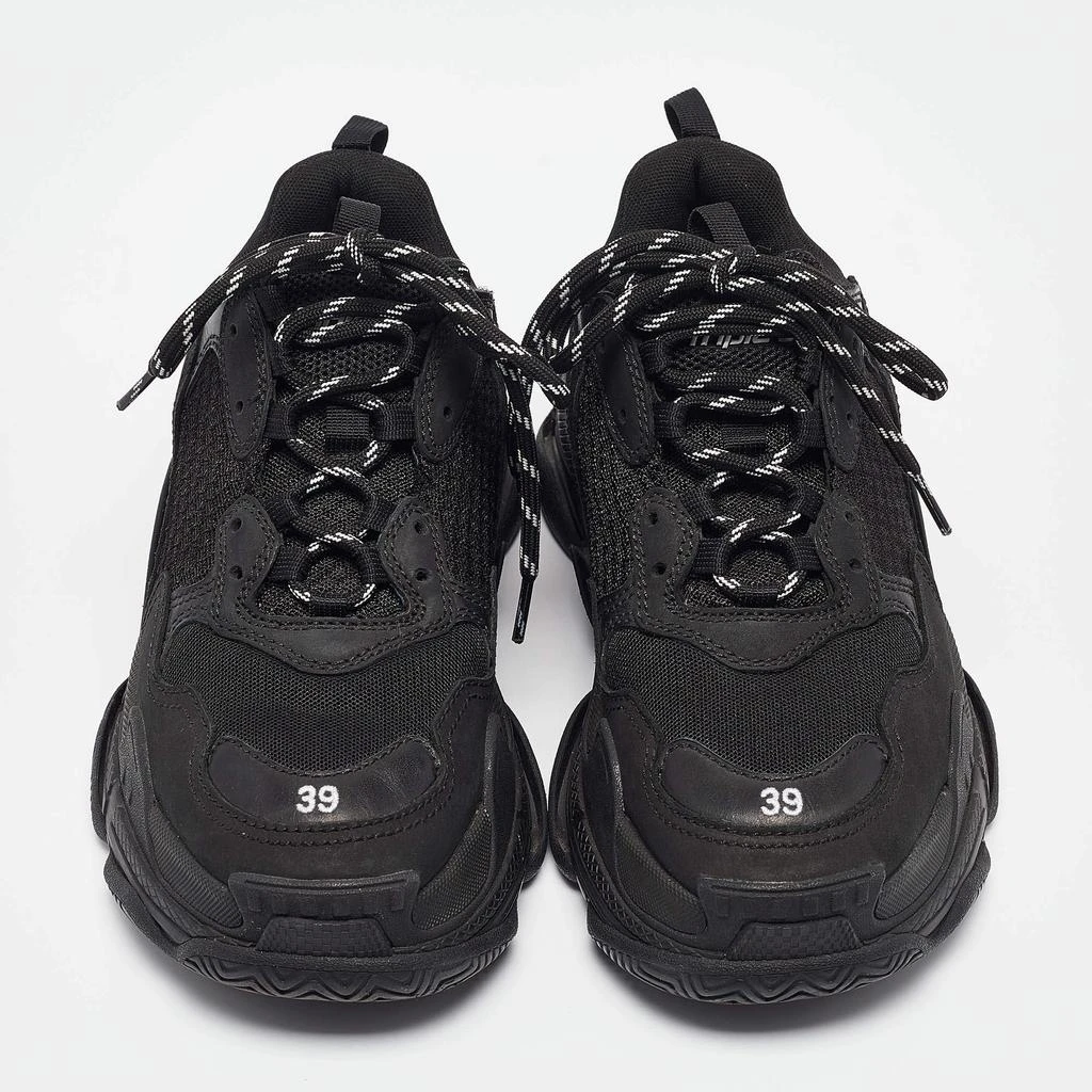 Balenciaga Balenciaga Black Nubuck Triple S Lace Up Sneakers Size 39 3