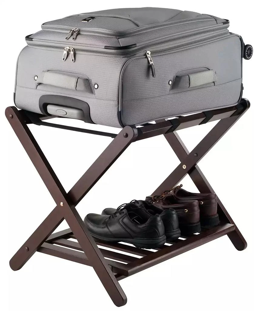 Winsome Remy Luggage Rack with Shelf In Cappuccino 5