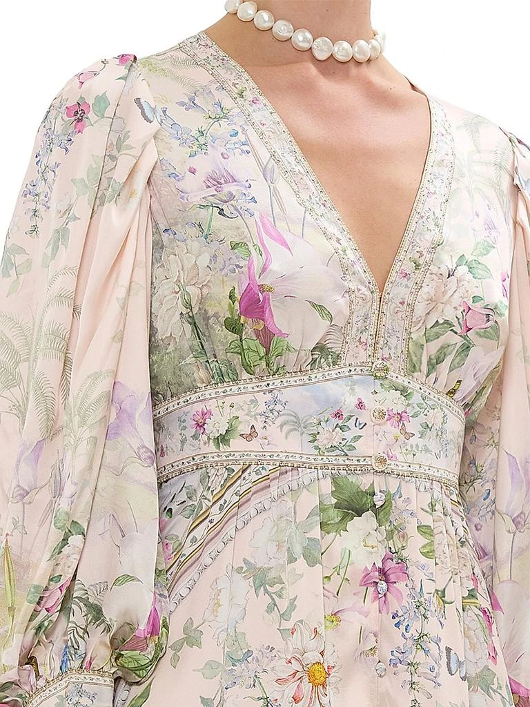 Camilla Floral Silk A-Line Minidress 7