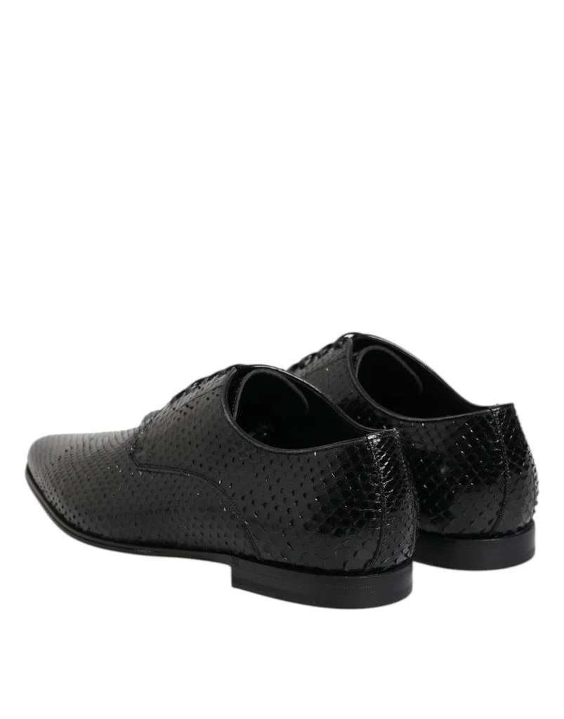 Dolce & Gabbana Dolce & Gabbana Black Exotic Leather Lace Up Derby Shoes 5