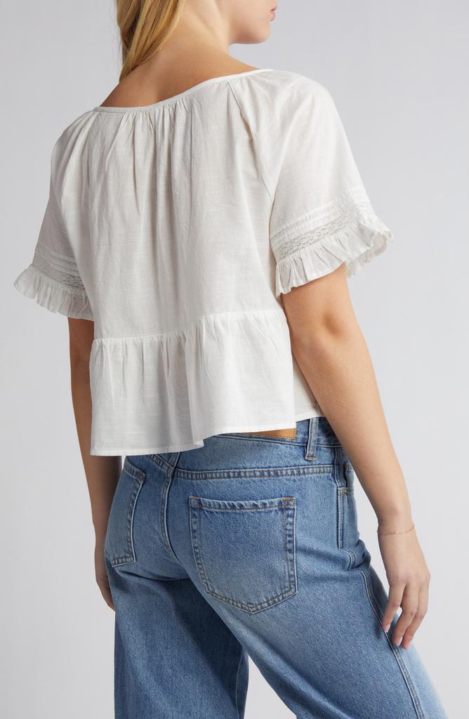 BP. Lace Trim Cotton Top