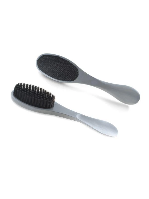 Bey-Berk Aluminum Shoe Horn & Clothes Brush Set 3