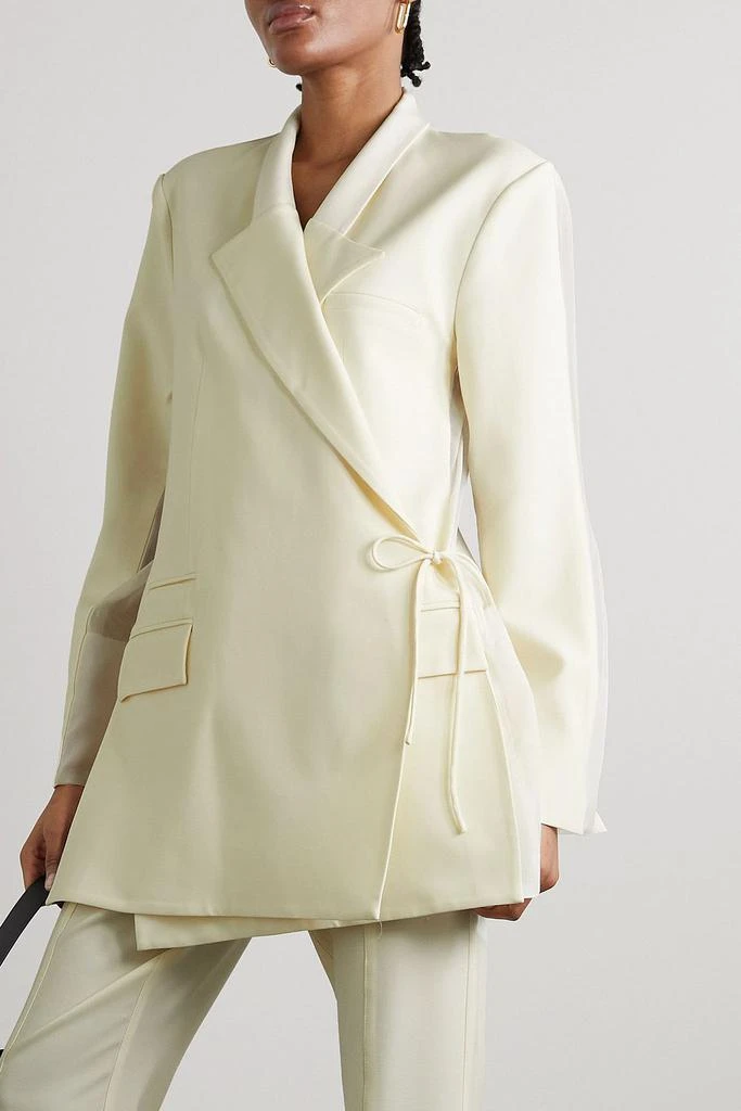 Esse Studios Aire wool-blend and organza blazer 3