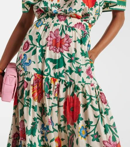 LA DOUBLE J Big tiered cotton and silk maxi skirt 4