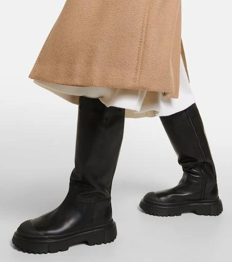 hogan Leather knee-high boots 4