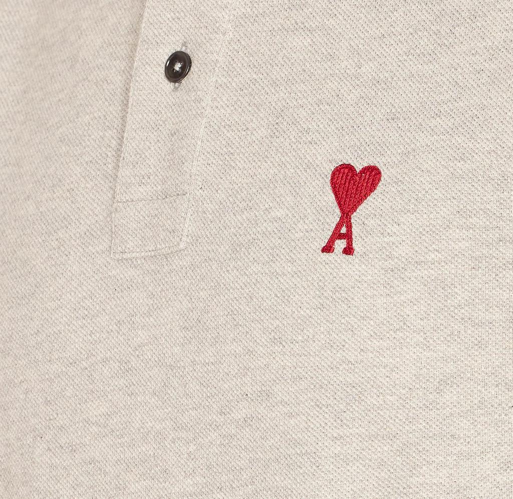 AMI Paris Ami de Coeur Logo Embroidered Polo Shirt – On Sale