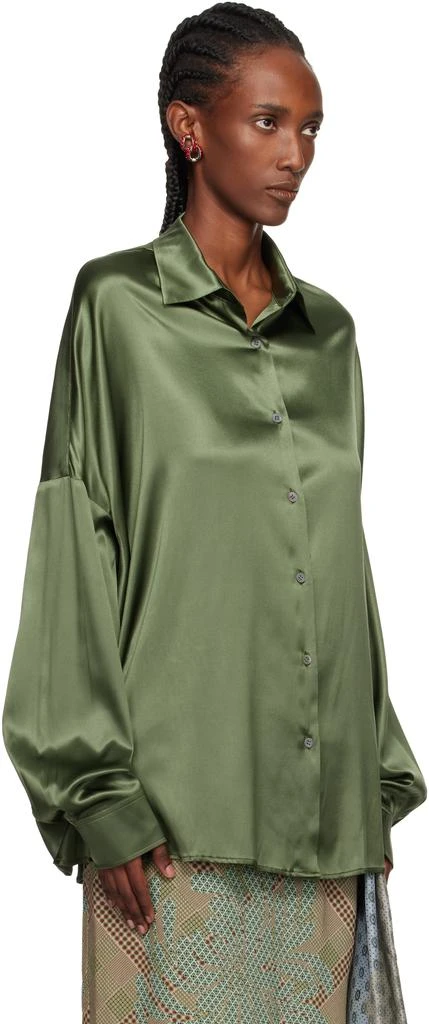 Dries Van Noten Green Silk Shirt 2