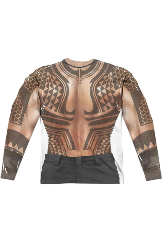 Aquaman Movie Aquaman Tattoos (Front/Back Print) Long Sleeve Adult Poly Crew Tee / T-Shirt 2