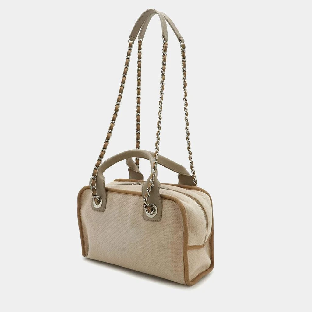 Chanel Chanel Beige Canvas Small Deauville Tote Bag 2