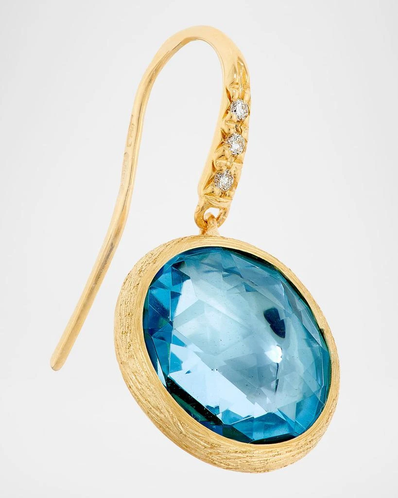 Marco Bicego Jaipur Color 18K Gold Blue Topaz Earrings with Diamonds 5