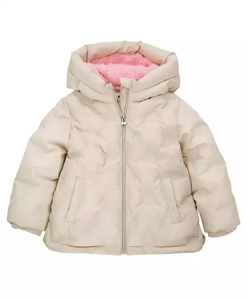 Rokka&Rolla Toddler Girls Fleece Lined Heart Puffer Jacket 2T-