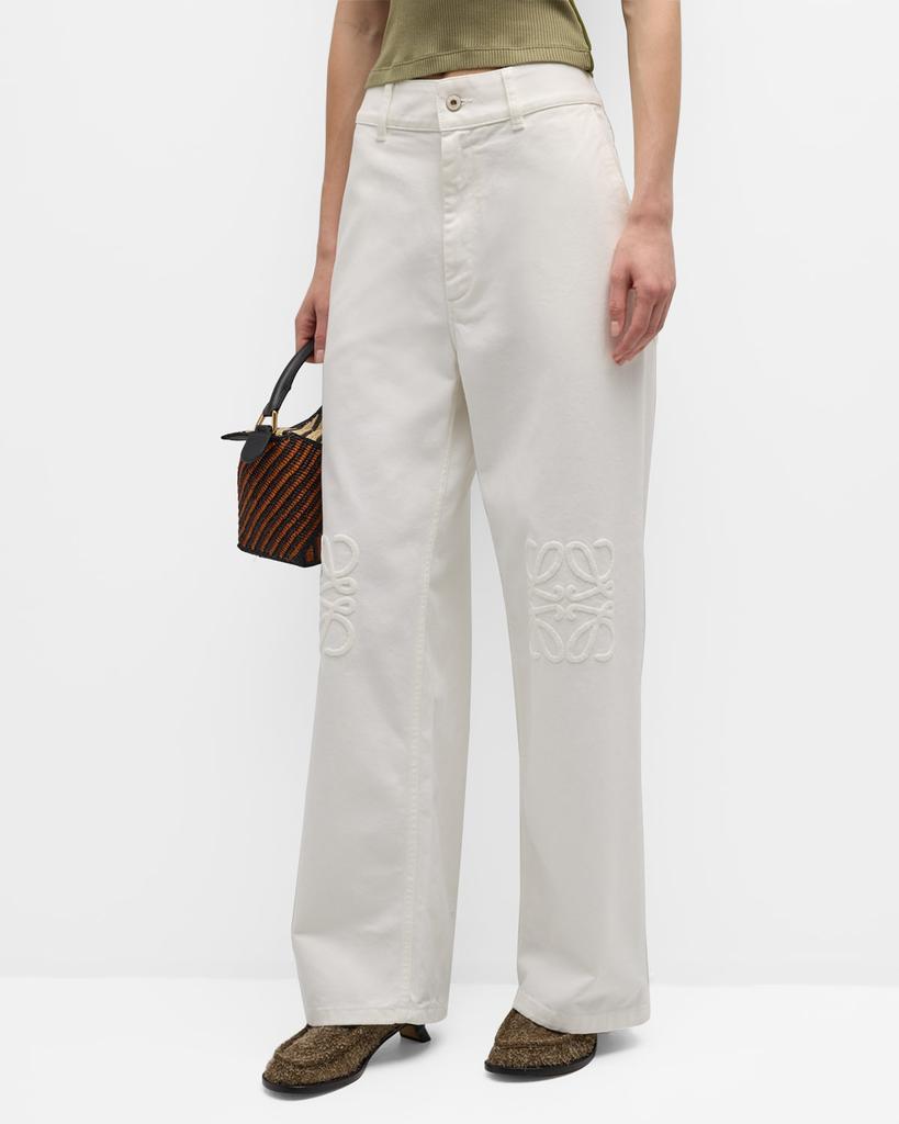 パンツ [LOEWE] Anagram Baggy Lambskin Pants Loewe Anagram Baggy Jeans - Pants - Free Shipping - BeyondStyle