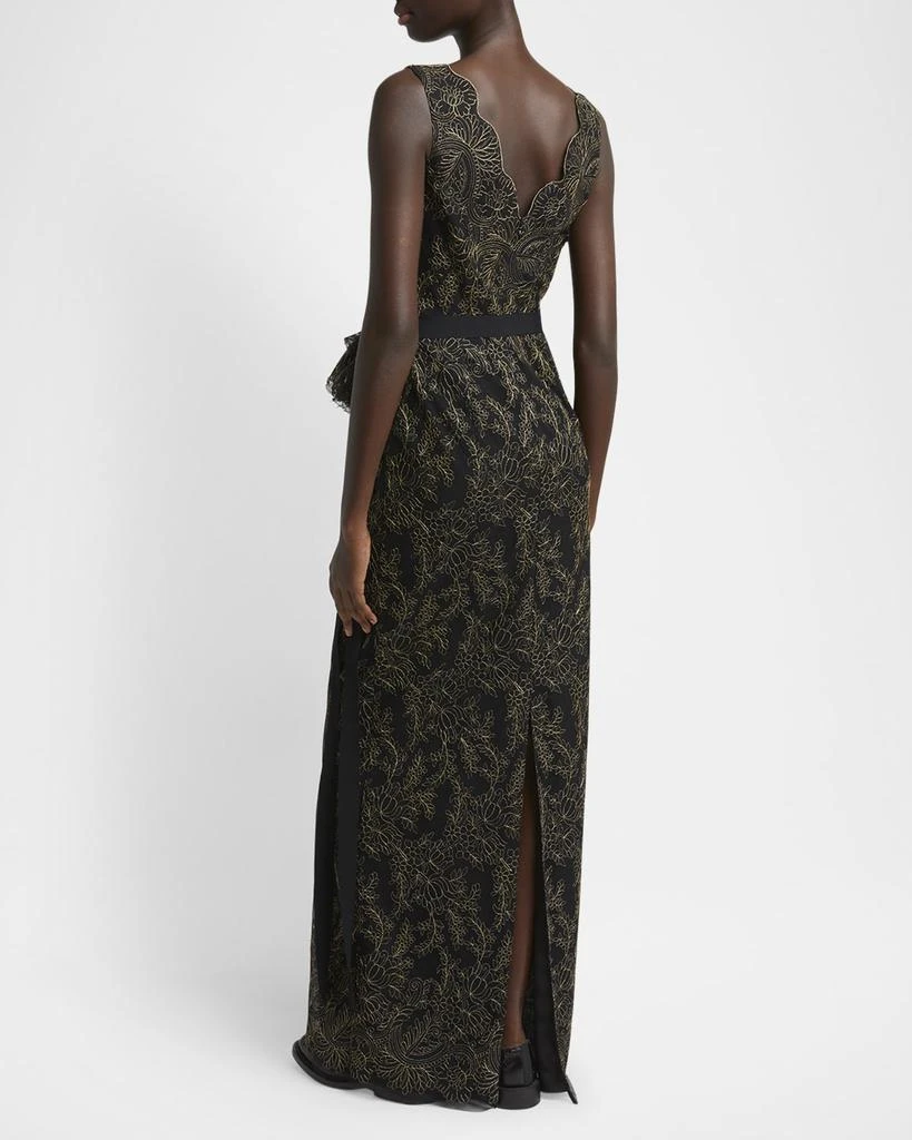 Erdem Sleeveless Pencil Embroidered Gown 3