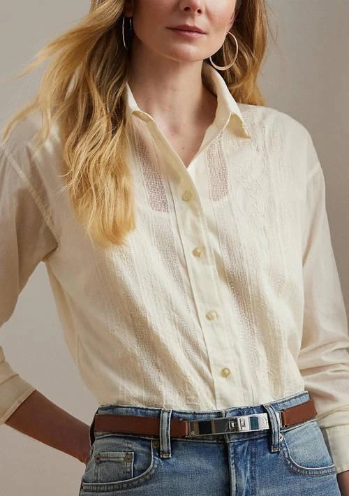Ralph Lauren Ralph Lauren Lace Trim Cotton Voile Shirt 3