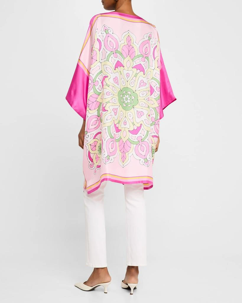 Rani Arabella Floral-Print Hand-Printed Silk Kaftcan 4