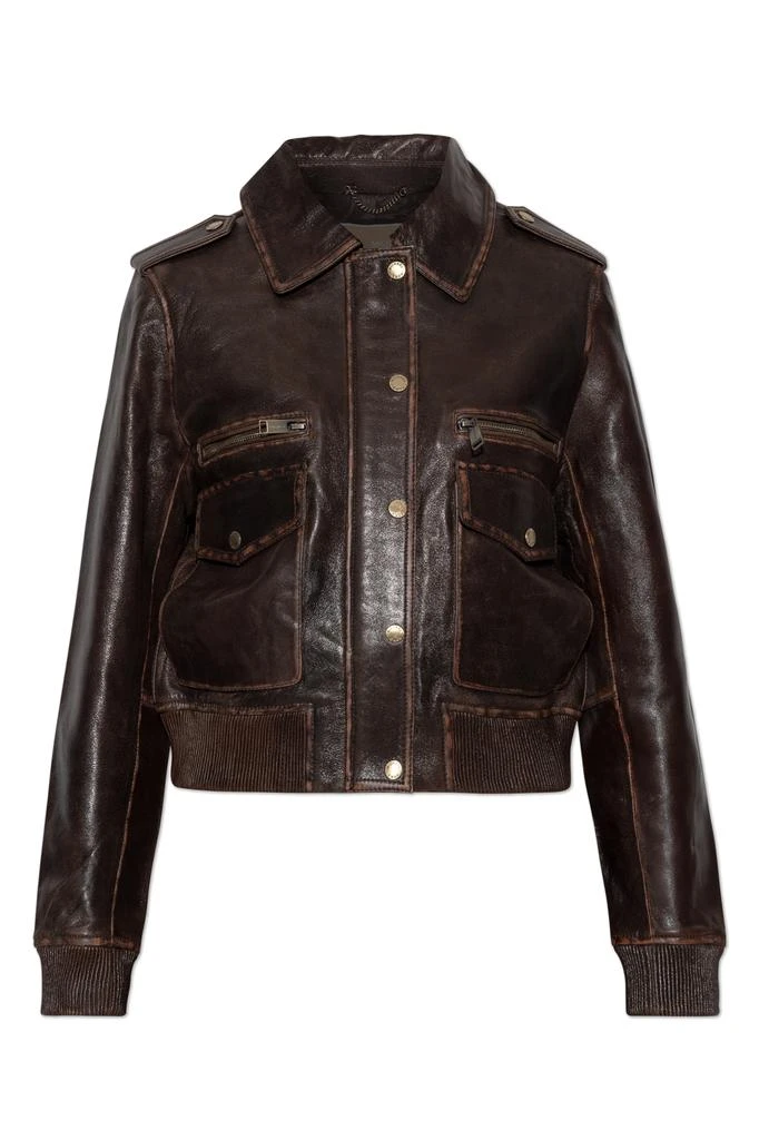 Michael Kors Leather jacket with vintage effect 1
