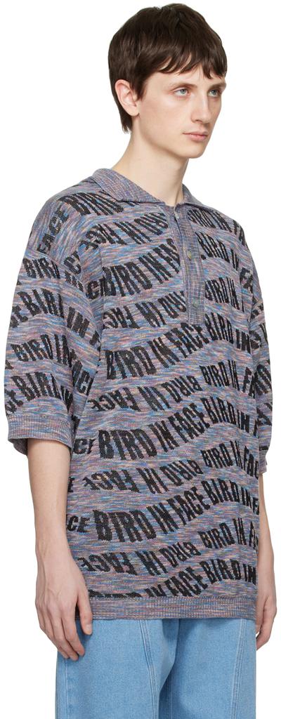 Henrik Vibskov Purple 'Bird In Face' Polo